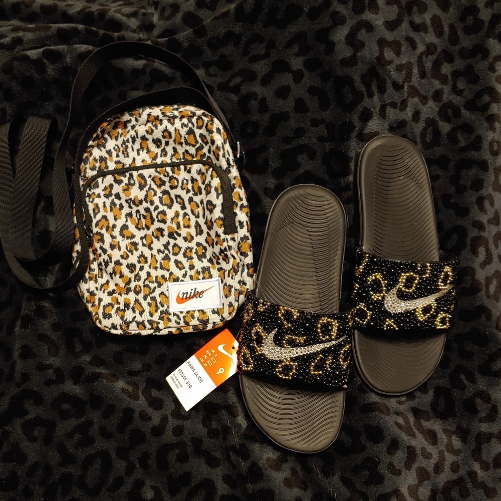 Bling Nike slides